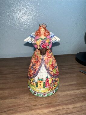 Jim Shore Bountiful Angel Figurine with Fruit Basket